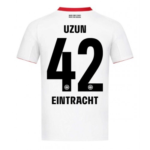 Stroje piłkarskie Eintracht Frankfurt Can Uzun #42 Koszulka Wyjazdowej 2025-26 Krótki Rękaw